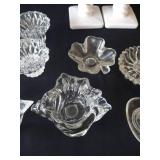 Candle Holders Lot- Blown Glass, Lead Glass, Crystal, Etc
