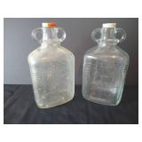 (2) Vintage Home Juice Orange Juice Bottles w/ Original Lids, 64 fl oz