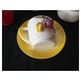 Cottage Core Stoneware Bread Bowl, Apple Containers & Planter
