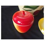 Cottage Core Stoneware Bread Bowl, Apple Containers & Planter