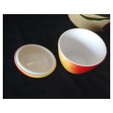 Cottage Core Stoneware Bread Bowl, Apple Containers & Planter