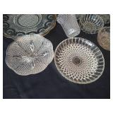 Mixed Glass Plates & Bowls, including Jeannette Glass Berry Bowls, etc.