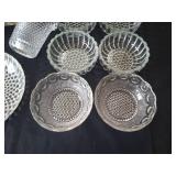 Mixed Glass Plates & Bowls, including Jeannette Glass Berry Bowls, etc.