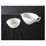 Fire King Mixing Bowl & Small Bowl