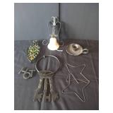 Metal Decor- Trivet, Bell, Candle Holders, Etc