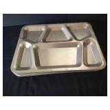 (9) 15.5" Stainless Steel Cafeteria Trays- Heavy!