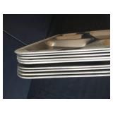 (9) 15.5" Stainless Steel Cafeteria Trays- Heavy!