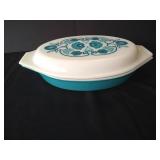 Pyrex Horizon Blue Divided Casserole Dish 1 1/2 quart