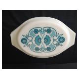 Pyrex Horizon Blue Divided Casserole Dish 1 1/2 quart