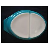 Pyrex Horizon Blue Divided Casserole Dish 1 1/2 quart