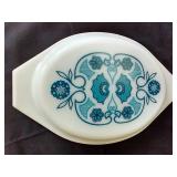 Pyrex Horizon Blue Divided Casserole Dish 1 1/2 quart