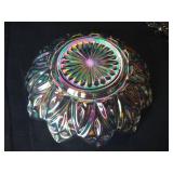 Vintage Federal Glass Clear Iridescent Carnivore Glass Bowls