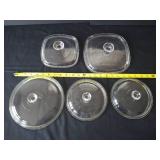 (5) Pyrex Lids