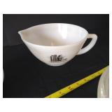 Various Brands of Milk Glass- Mixing Bowls, Pie Plate, Covered Dish, EGF Elevator Bowl
