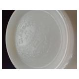 Various Brands of Milk Glass- Mixing Bowls, Pie Plate, Covered Dish, EGF Elevator Bowl