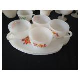 Milk Glass Tea Cups & Pudding Cups, Etc