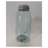 Antique "Triple L" Ball Mason Jar, Half Gallon w/ Bubbles