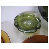 Vintage Colored Glass Ash Trays
