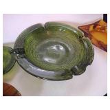 Vintage Colored Glass Ash Trays