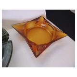Vintage Colored Glass Ash Trays