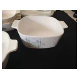 Many Corningware Casserole Pans w/ Some Lids