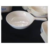 Many Corningware Casserole Pans w/ Some Lids