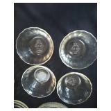 Glass Serving Bowl & Small Fruit Bowls