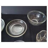 Glass Serving Bowl & Small Fruit Bowls