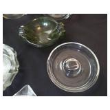 Various Fancy Cut Glass Ash Trays