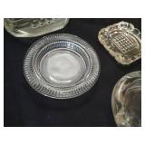 Various Fancy Cut Glass Ash Trays