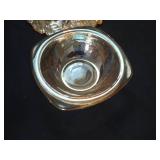 Indiana Glass "Loganberry" Carnival Glass Bowl & Jeannette Glass "Floragold" Berry Bowl