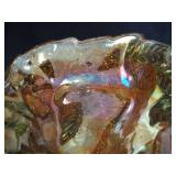 Indiana Glass "Loganberry" Carnival Glass Bowl & Jeannette Glass "Floragold" Berry Bowl