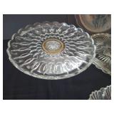 Misc Decorative Glass Plates, Including Federal Glass, Anchor Hocking, Etc