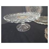 Misc Decorative Glass Plates, Including Federal Glass, Anchor Hocking, Etc