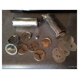 (2) Vintage Metal Hand Crank Cookie Presses w/ Shape Discs