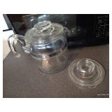 Pyrex Glass Coffee Pot w/ Extra Lid