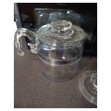 Pyrex Glass Coffee Pot w/ Extra Lid