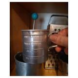 Vintage Box Grater, Measuring Cups, Chopper