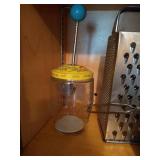 Vintage Box Grater, Measuring Cups, Chopper