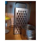 Vintage Box Grater, Measuring Cups, Chopper