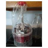 New in Box Blitzhacker Chopper & Vintage Glass Milk Jars