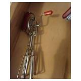 Two Vintage Egg Beaters with Red Handles