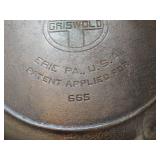 RARE Griswold 665 Cast Iron Breakfast Skillet