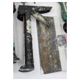 Mixed Lot: Caulk Guns, Scrapers, Putty Knives & Plumbing Fittings
