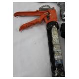 Mixed Lot: Caulk Guns, Scrapers, Putty Knives & Plumbing Fittings