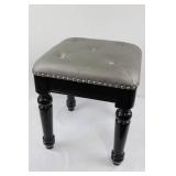 Tufted Storage Ottoman Stool With Nailhead Trim