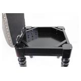 Tufted Storage Ottoman Stool With Nailhead Trim