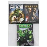 Hulk (2) & Iron Man DVD Movie Mixed Lot