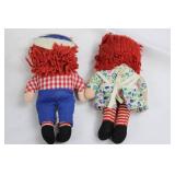 Raggedy Ann & Andy Style Cloth Doll Set (Lot of 3)