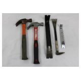 5-Piece Hammer & Pry Bar Mixed Lot